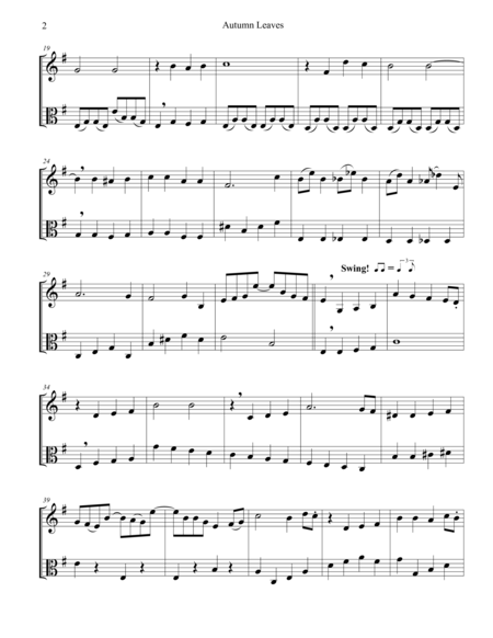 Autumn Leaves For Violin And Viola Duo Page 2