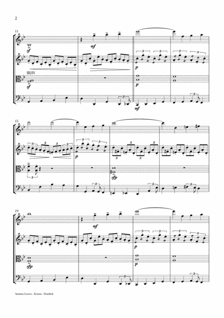 Autumn Leaves Professional String Quartet Series Page 2