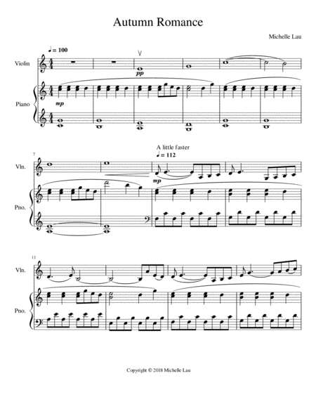 Autumn Romance For Violin And Piano Page 2