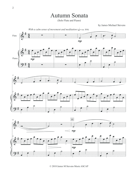 Autumn Sonata Flute Piano Page 2