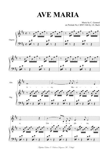 Ave Maria Bach Gounod For Alto Or Bariton Or Any Instrument In C And Piano In D With Musical Base For Piano Mp3 Embedded In Pdf File Page 2