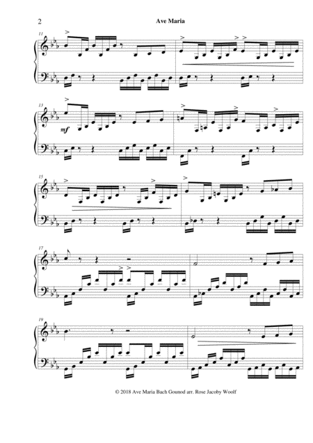 Ave Maria Bach Gounod Piano Solo Page 2