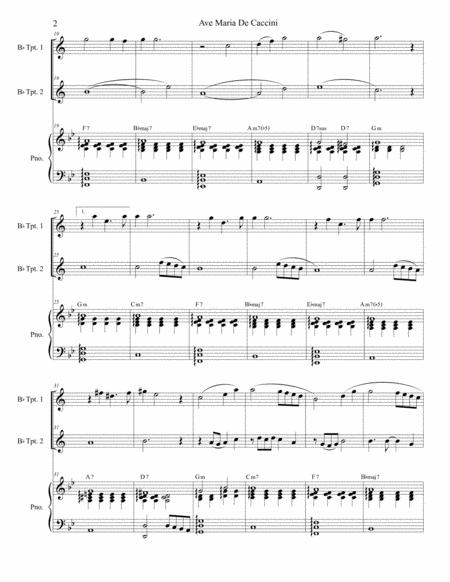 Ave Maria De Caccini Duet For Bb Trumpet Page 2