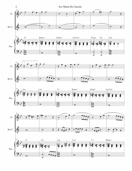 Ave Maria De Caccini Duet For Flute Bb Clarinet Page 2