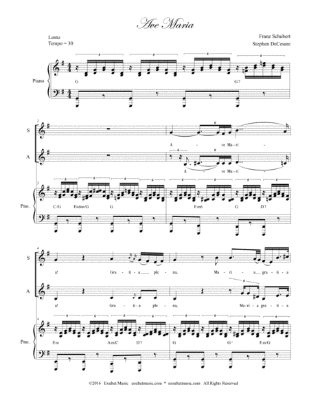 Ave Maria Duet For Soprano And Alto Low Key Page 2