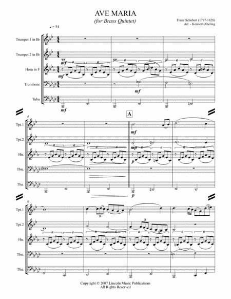 Ave Maria For Brass Quintet Page 2