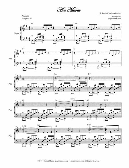 Ave Maria For Piano Solo Page 2
