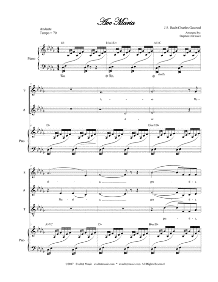 Ave Maria For Satb Medium Low Key Page 2