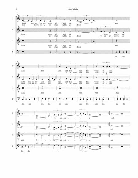 Ave Maria For Satb Mixed Choir A Capella Solemn And Formal Page 2