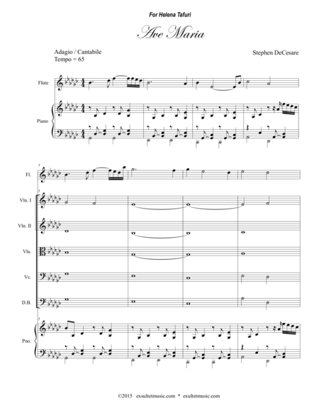 Ave Maria For Soprano Solo Full Score Page 2