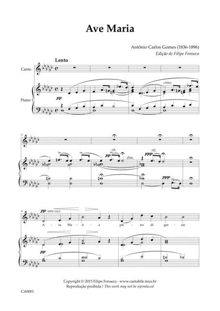 Ave Maria For Voice And Piano Page 2