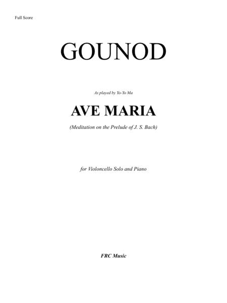 Ave Maria Gounod For Violoncello Solo And Piano As Played By Yo Yo Ma Page 2