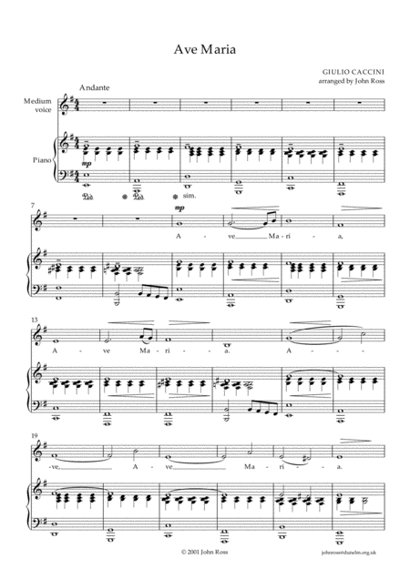 Ave Maria Medium Voice Piano Page 2