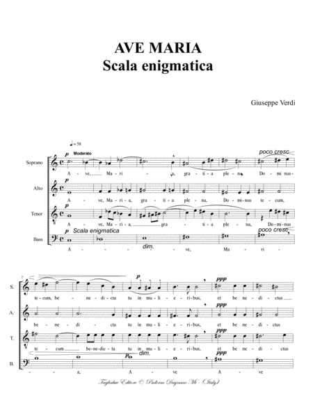 Ave Maria Scala Enigmatica G Verdi For Satb Choir Pdf Files With Embedded Mp3 Files Of The Individual Parts Page 2