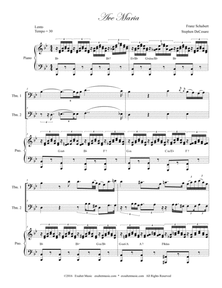 Ave Maria Trombone Duet Page 2