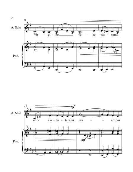 Ave Verum Corpus Alto Voice And Piano Intermediate Level Page 2