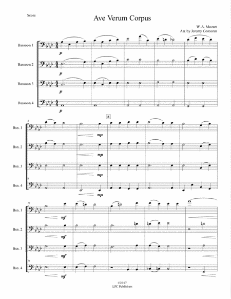 Ave Verum Corpus For Bassoon Quartet Page 2