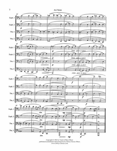 Ave Verum For Tuba Quartet Page 2