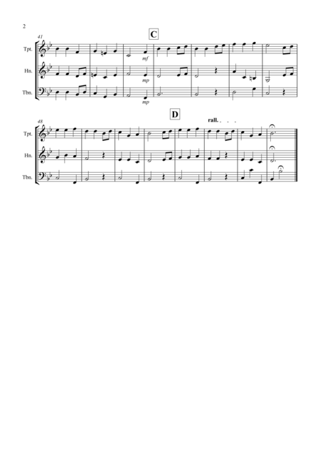 Away In A Manger For Brass Trio Page 2