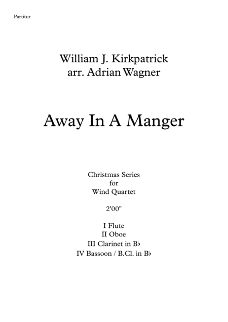 Away In A Manger Wind Quartet Arr Adrian Wagner Page 2