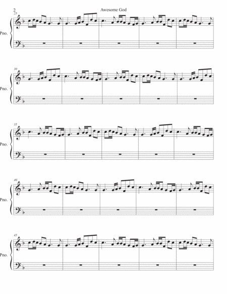 Awesome God Piano Page 2