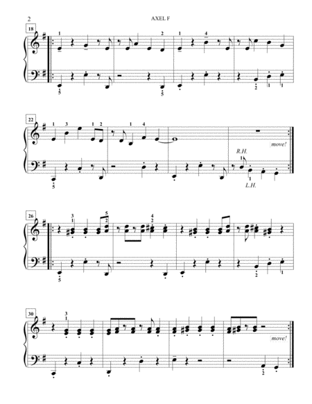 Axel F Intermediate Level 3b Page 2