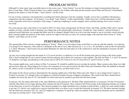 Aztec Sunrise For Flute Choir Page 2