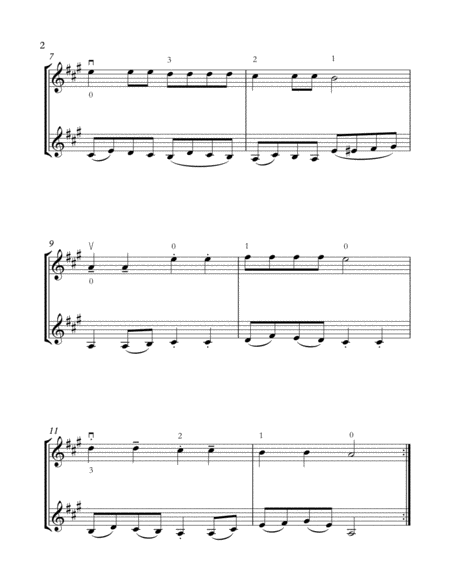 Baa Baa Black Sheep For Two Violins Page 2