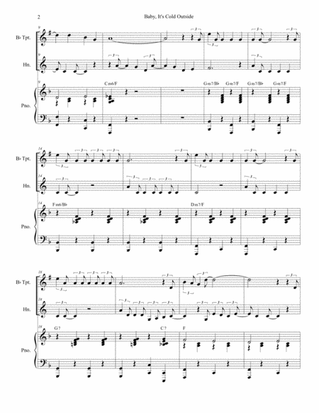 Baby Its Cold Outside Duet For Bb Trumpet And French Horn Page 2