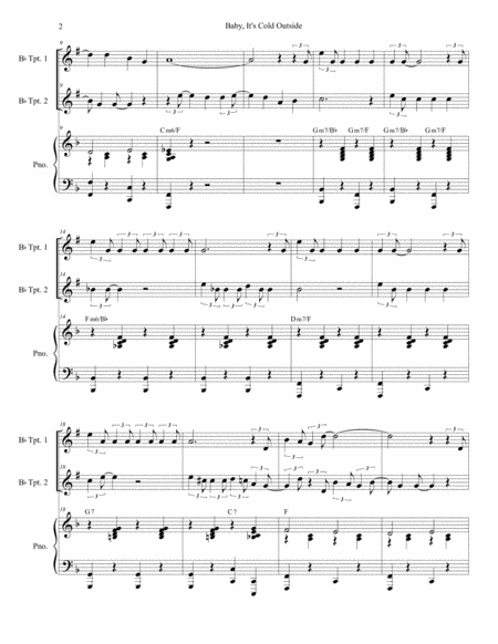 Baby Its Cold Outside Duet For Bb Trumpet Page 2