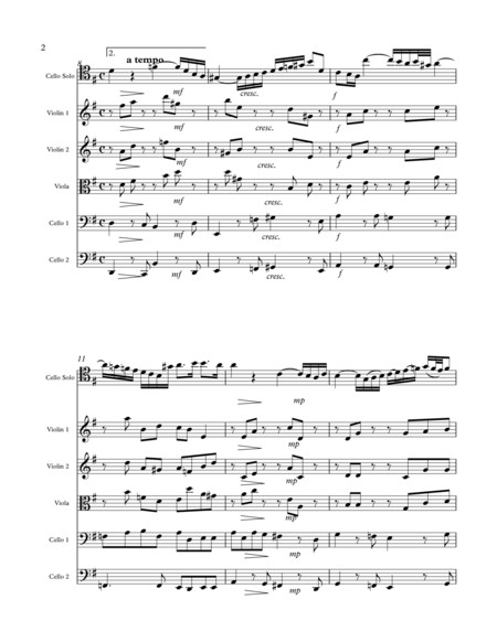 Bach Arioso Bwv 156 For Cello And Chamber Orchestra Score Page 2