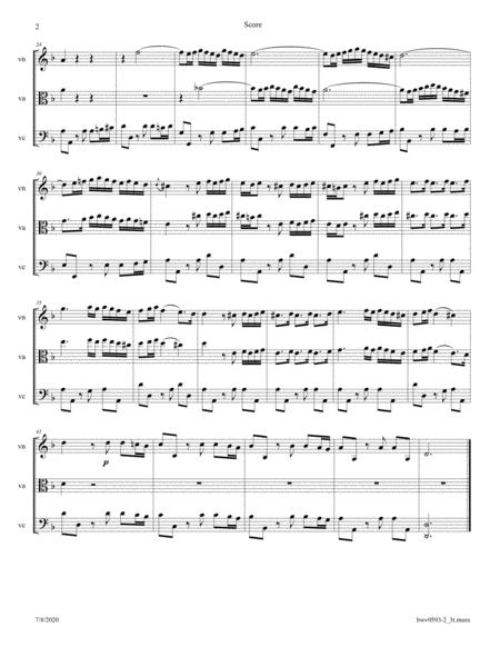 Bach Concerto In A Minor Bwv 593 After Vivaldi Mvt 2 Arr For String Trio Page 2