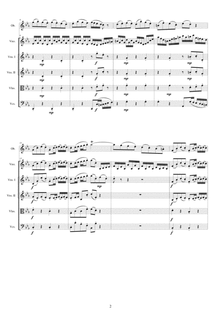 Bach Double Concerto In C Minor Bwv1060r For Oboe Violin And Strings Page 2