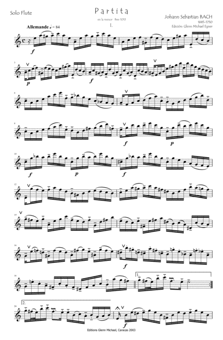 Bach Flute Partita In A Minor Page 2