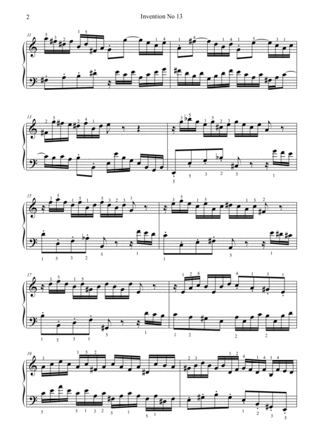 Bach Invention No 13 Page 2