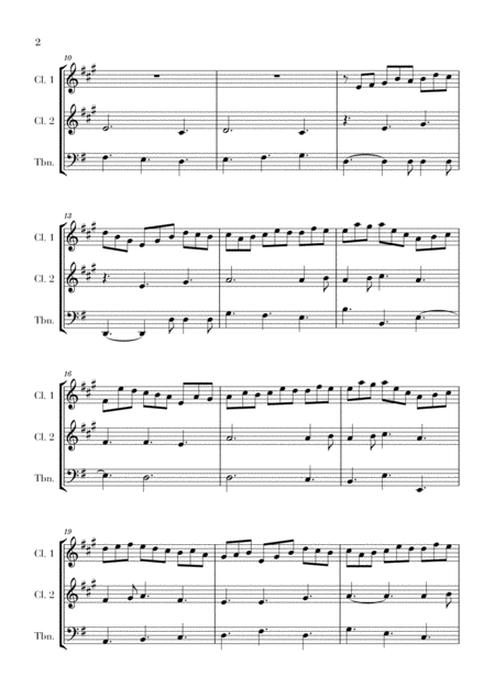 Bach Jesu Joy Of Mans Desiring For 2 Clarinets And Trombone Page 2