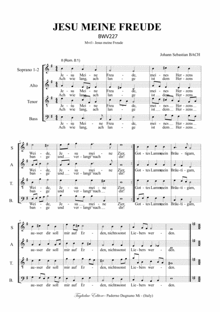 Bach Js Jesu Meine Freude Bwv 227 For Ssatb Choir Page 2