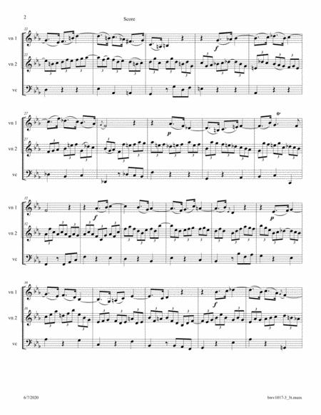Bach Sonata For Violin And Keyboard Bwv 1017 3rd Movement Arranged For String Trio Violin 1 Or Viola Violin 2 Cello Page 2