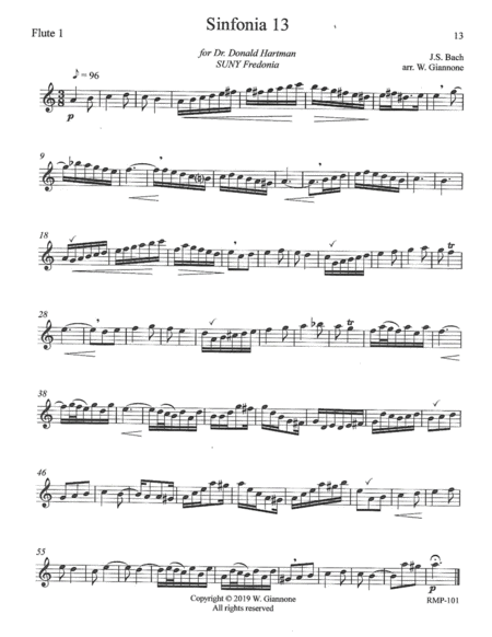Bach Three Part Invention 13 For 3 Flutes Page 2