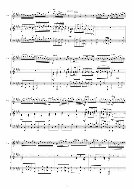 Bach Violin Concerto In E Major Bwv1042 For Violin And Piano Page 2