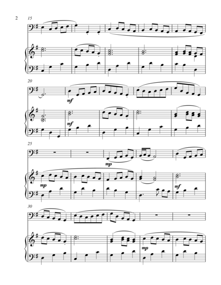 Bachs Minuet In G Bass C Instrument Solo Page 2