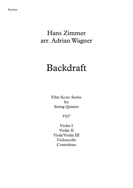 Backdraft Hans Zimmer String Quintet Arr Adrian Wagner Page 2