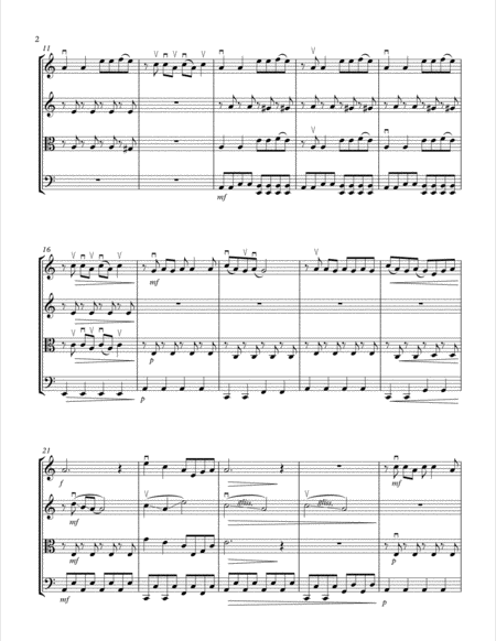 Bad Romance String Quartet Lady Gaga Arr Cellobat Page 2