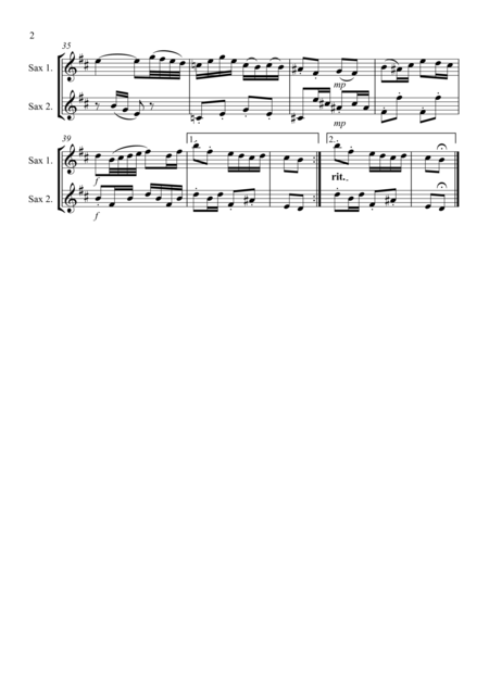 Badinerie 2 Altos Or 2 Tenor Saxophones Page 2