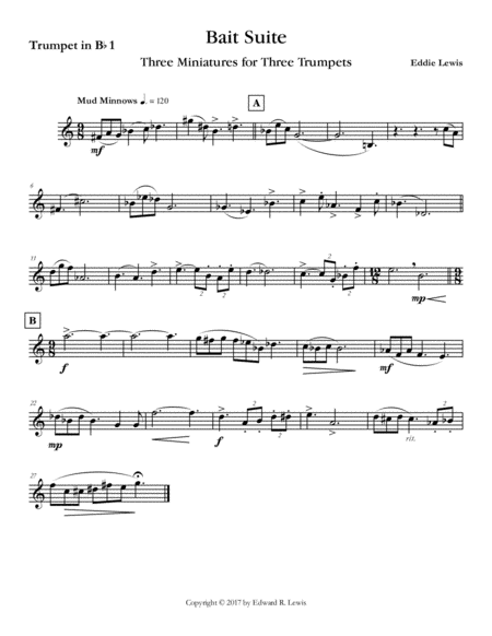 Bait Suite For Trumpet Trio By Eddie Lewis Page 2