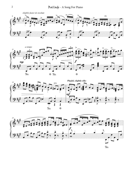 Ballade A Song For Piano Page 2