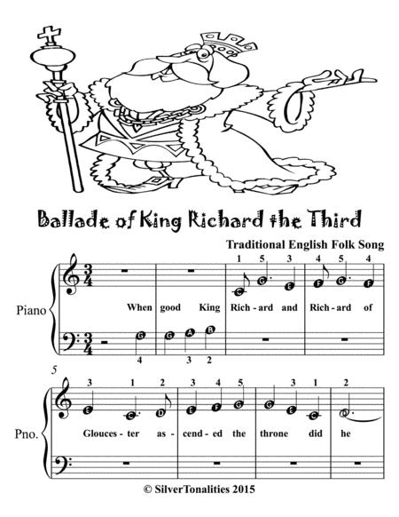 Ballade Of King Richard The Third Beginner Piano Sheet Music Page 2