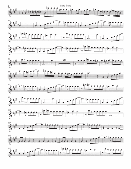 Bang Bang Original Key Bari Sax Page 2