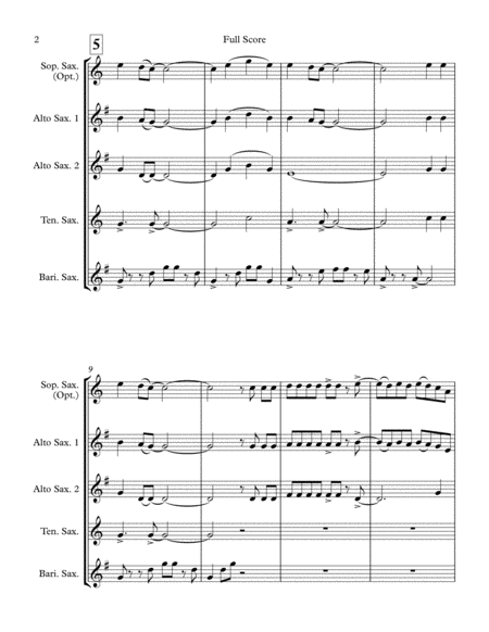 Barbara Ann For Saxophone Quartet Optional Soprano Sax Page 2