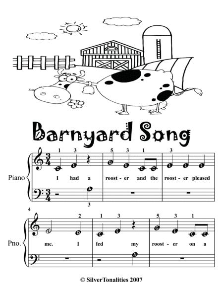 Barnyard Song Beginner Piano Sheet Music Page 2